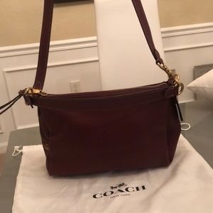 Dark red coach bag